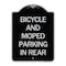 Signmission Bicycle and Moped Parking in Rear Heavy-Gauge Aluminum Architectural Sign, 24" x 18", BS-1824-24326 A-DES-BS-1824-24326 - alternate 1
